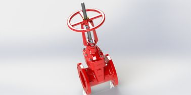 2-12 Ul Fm Gate Valve Fusion Bonded Epoxy Coating Flanged Connection สําหรับการป้องกันไฟ