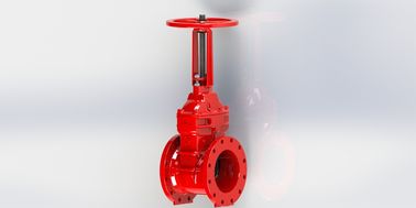 หนุนเหล็ก UL FM Flanged Gate Valve Resient ที่นั่งสําหรับการป้องกันไฟ