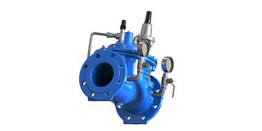 A200 วาล์วลดความดัน ไนลอน Diaphragm SS304 EPOXY การเชื่อมต่อ Flange การเคลือบ