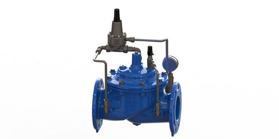PN10 วาล์วรักษาความดันขั้นต่ําที่มีการเชื่อมต่อ flange และโครงสร้างเหล็กอ่อนสําหรับการใช้ในอุตสาหกรรม