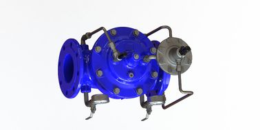 Blue Ral5005 EPDM ปิด A400 แวลฟ์ควบคุมการไหล SS304 Pilot