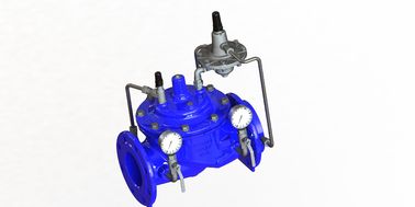 Blue Ral5005 EPDM ปิด A400 แวลฟ์ควบคุมการไหล SS304 Pilot