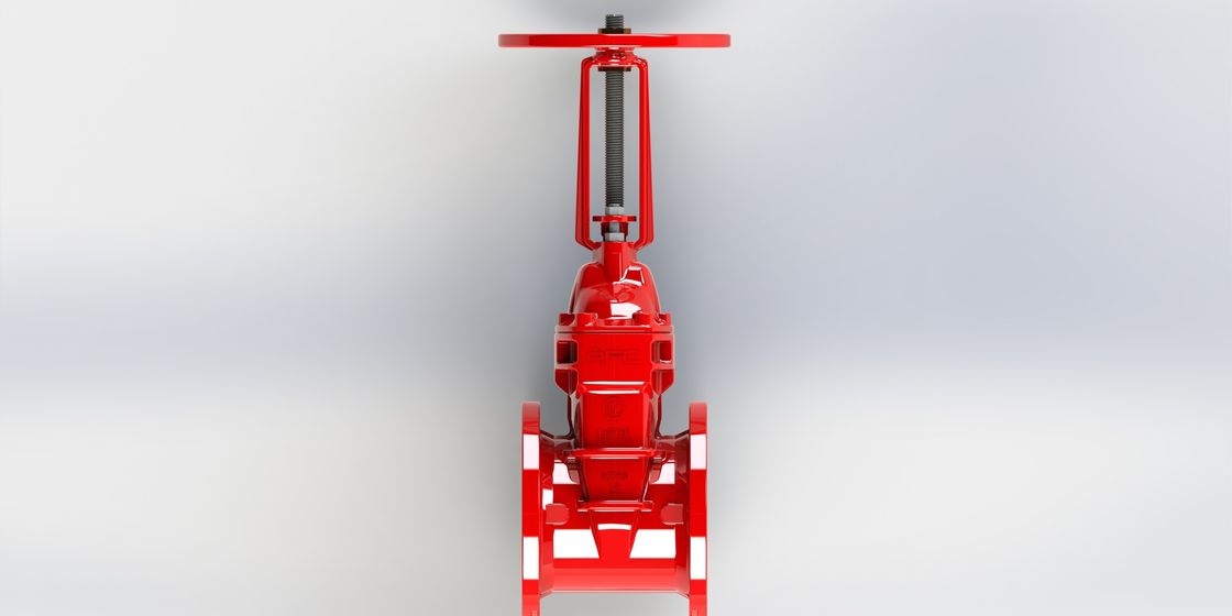 2-12 Ul Fm Gate Valve Fusion Bonded Epoxy Coating Flanged Connection สําหรับการป้องกันไฟ