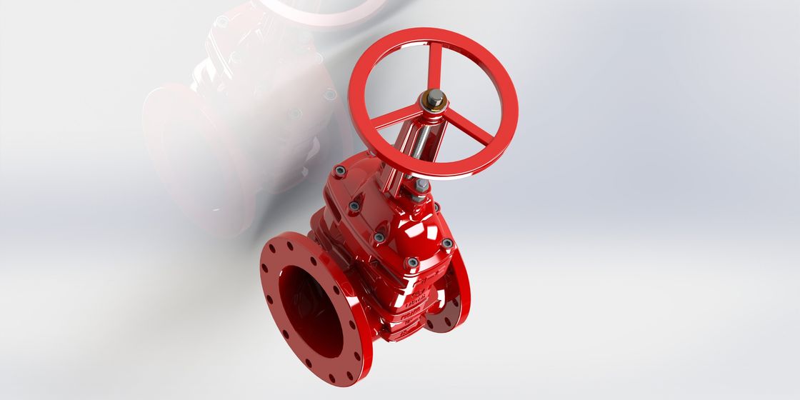 ประเภท 125/150 ความดัน UL FM Gate Valve Handwheel Operation Fusion Bonded Epoxy Coating การทํางานของวงล้อมือ