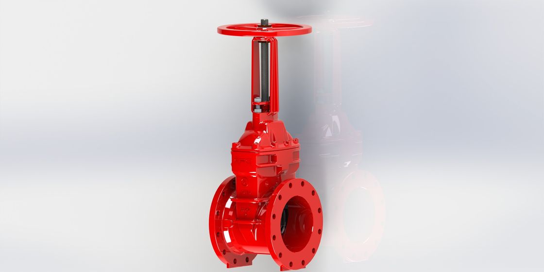 หนุนเหล็ก UL FM Flanged Gate Valve Resient ที่นั่งสําหรับการป้องกันไฟ