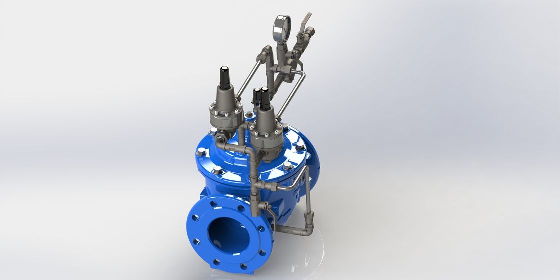 PN25 วาล์วระบายความแรงที่มีการขับเคลื่อนแบบ Manual ของ Diaphragm ไนลอนเสริมแรงสูงสุด 80.C