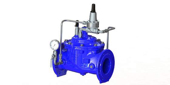 PN10 วาล์วรักษาความดันขั้นต่ําที่มีการเชื่อมต่อ flange และโครงสร้างเหล็กอ่อนสําหรับการใช้ในอุตสาหกรรม